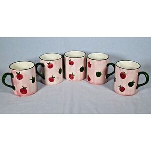 Set of (5) Franciscan Apple Pie by Wedgwood Coffee Cocoa Mug 16 oz